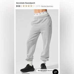 ALO Yoga Grey Accolade Sweatpant